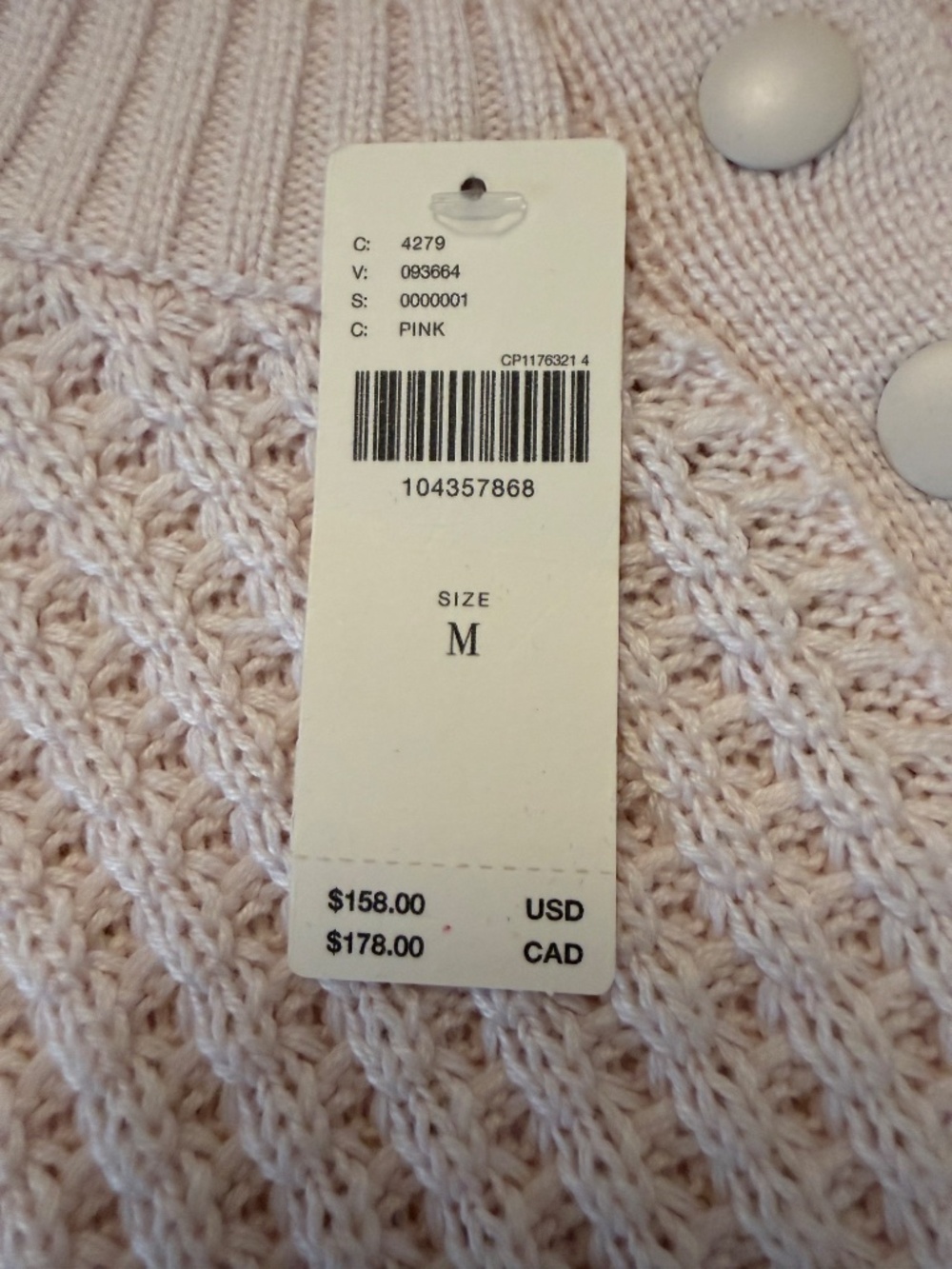 Anthropologie Daily Practice Pink Knit Henley Ruffle Mini Dress NWT M - Picture 5 of 10